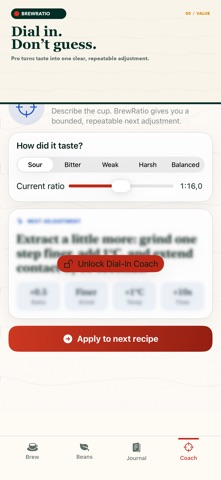 BrewRatio: Coffee Calculator iPhone screenshot