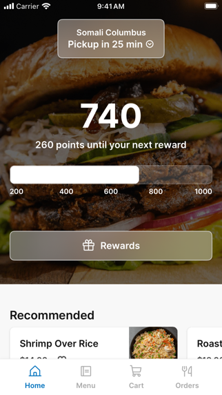Somali Restaurant app screenshot