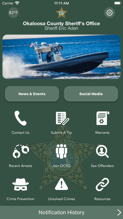 Okaloosa County Sheriff Screenshot