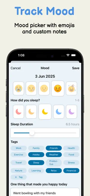 Moodly: Mood Tracker screenshot 3