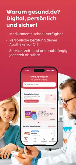 Screenshot von Gesund.de - E-Rezept, Apotheke auf dem iPhone 3