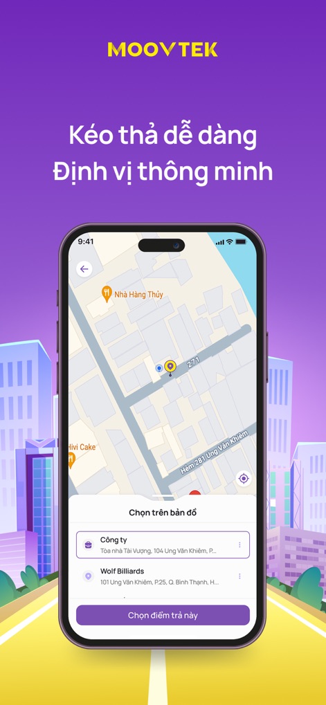 MOOVTEK - Explore how MOOVTEK simplifies trip planning with its clear map interface and easy destination selection from listed locations or directly on the map.