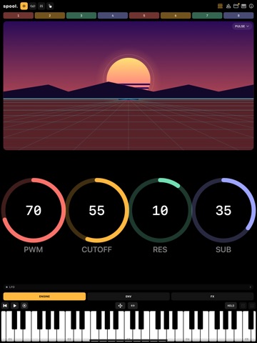 spool. – Tape Synth iPad screenshot