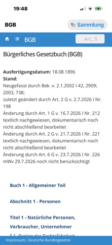 Deutsche Bundesgesetze iPhone screenshot 3