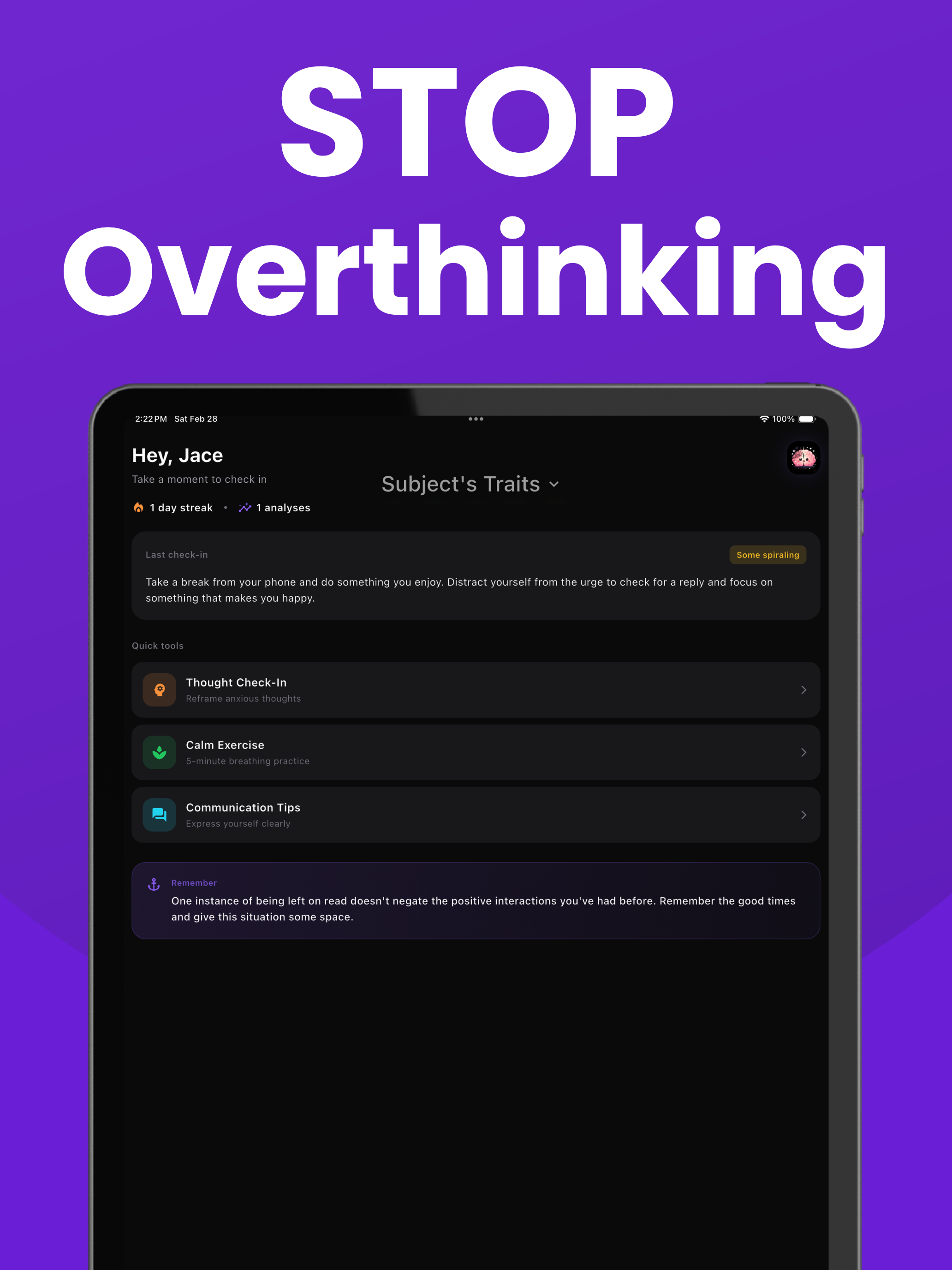 Overthinking Things