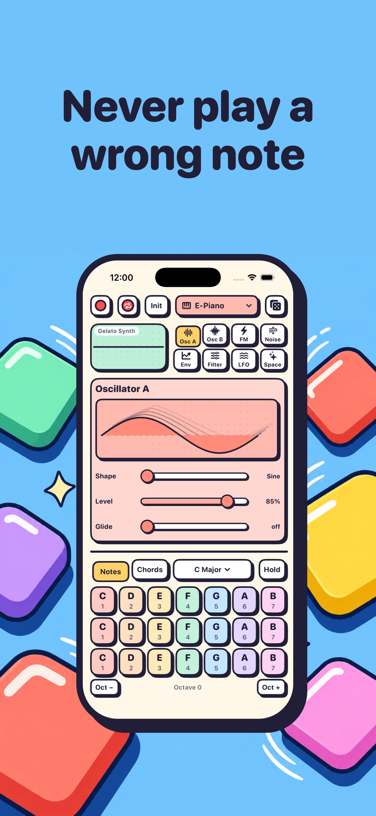 Screenshot 1 of Gelato Synth