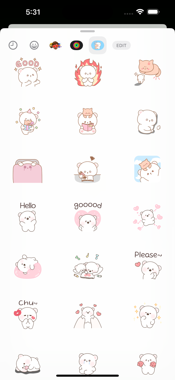 Oh My Cute Bear Stickers DAGOM