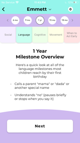 CDC's Milestone Tracker screenshot