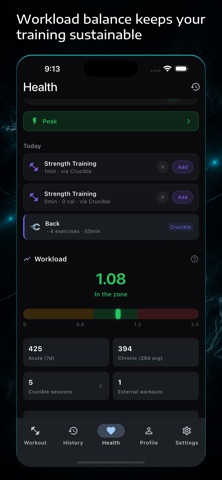 Crucible Fit iPhone screenshot