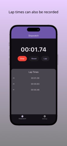 Stopwatch - Simple Stopwatch iPhone screenshot