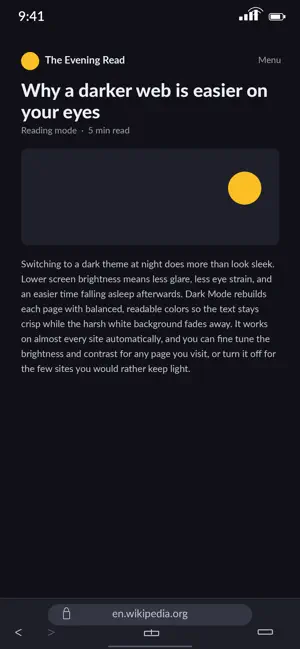 Ultra Dark Mode Extension screenshot 1