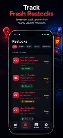 TCG Vending Map iPhone screenshot