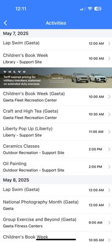 NavyMWR Naples Screenshot 4 of 5