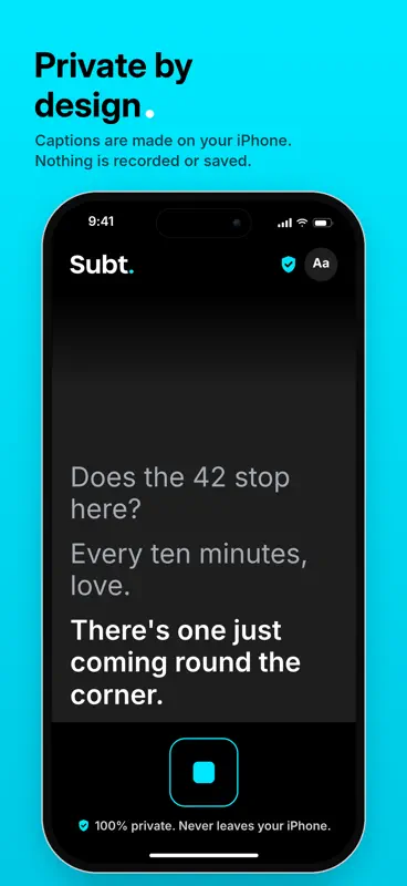 Subt: Live Captions screenshot 5 of 5