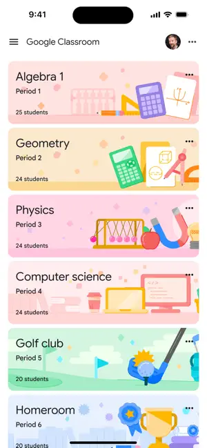 Google Classroom iPhone screenshot 1