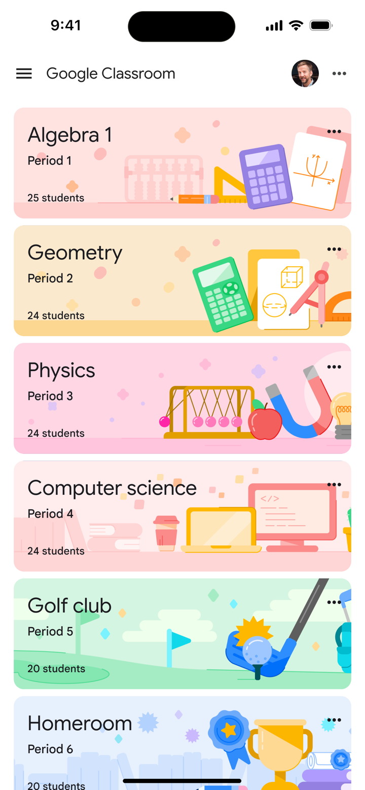 Google Classroom screenshot 1