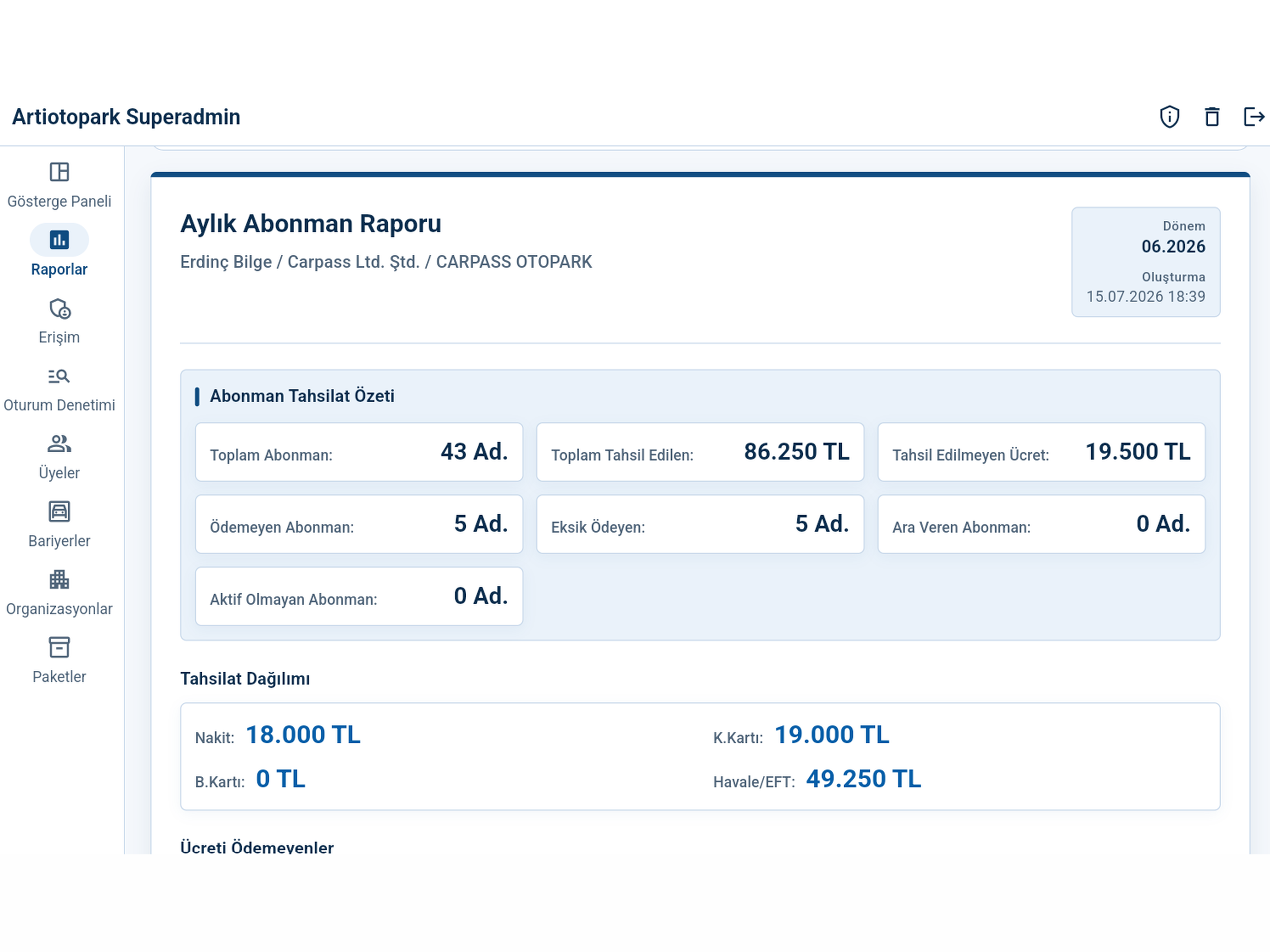 ArtıOtopark Admin screenshot 7