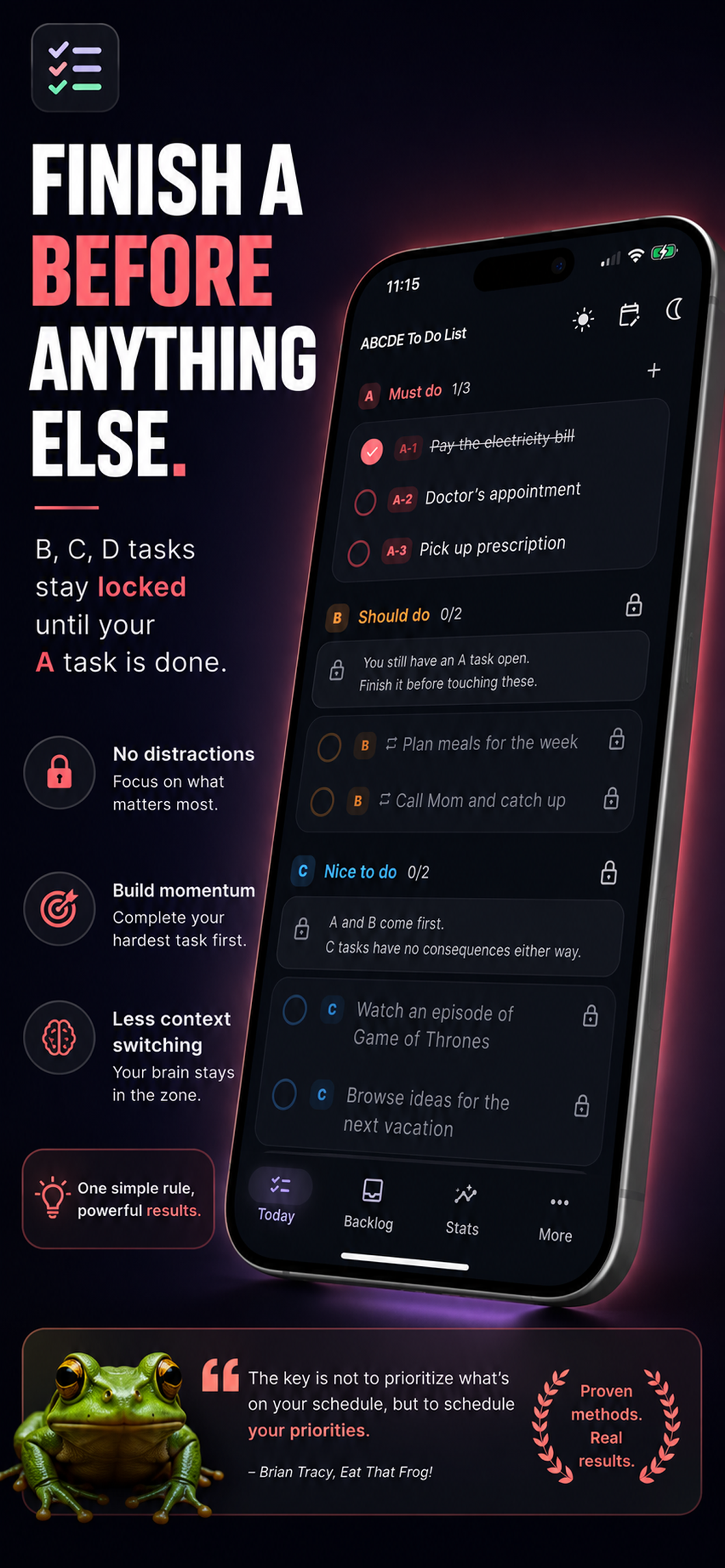 To Do List ABCDE Method screenshot 4