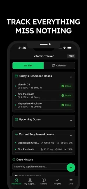 Vitamin & Supplement Tracker screenshot 1