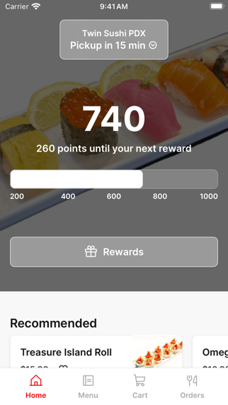 Twin Sushi PDX app screenshot