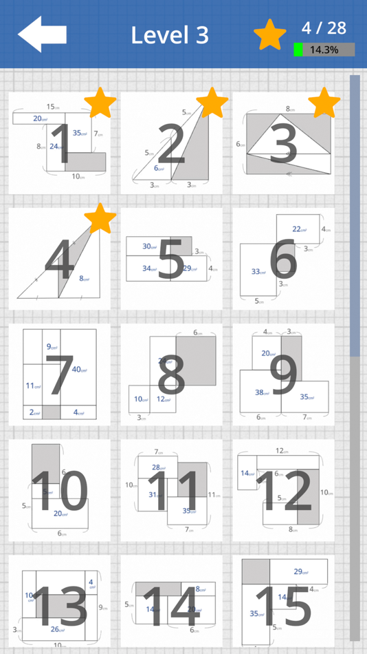 #4. Area Quiz : Geometry Problems (iOS) Podle: Wasabi Applications