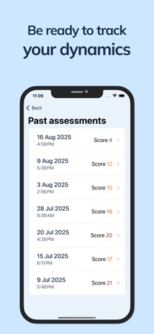 PHQ-9 self assessment Screenshot 3 of 4