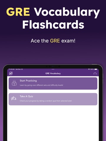 GRE Vocabulary Flashcards 2025 iPad screenshot