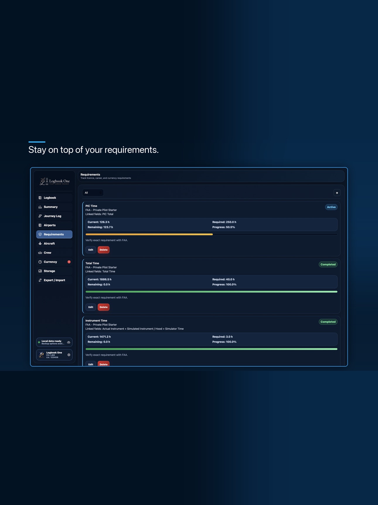 Screenshot 12 of Logbook One: Pilot Logbook