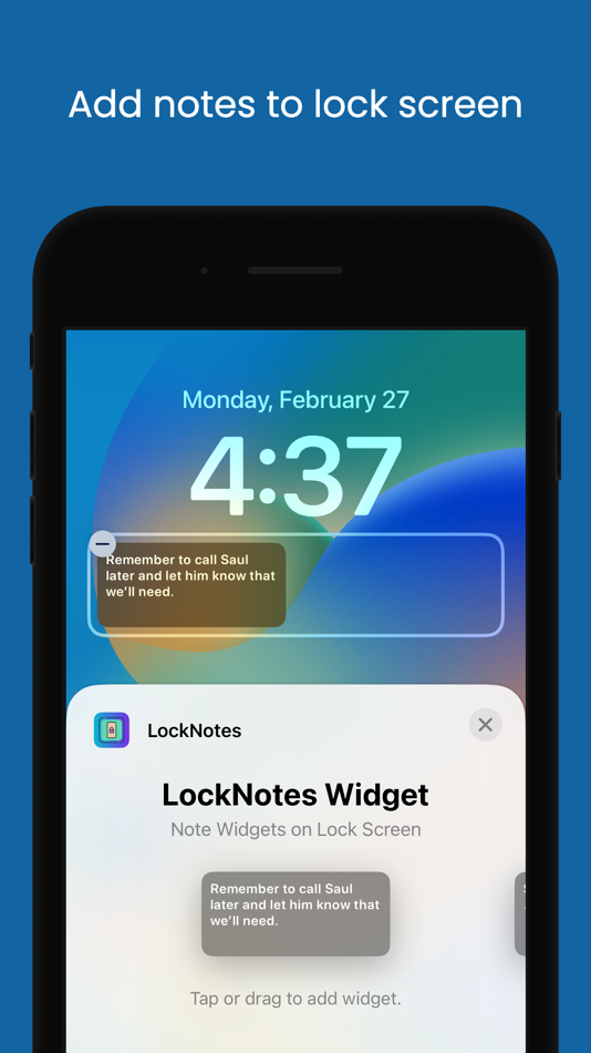 #1. LockNotes: Note on Lock Screen (iOS) 由: Cao Tran