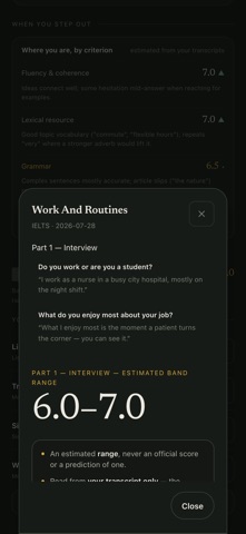 Oriora Speaking Coach iPhone screenshot
