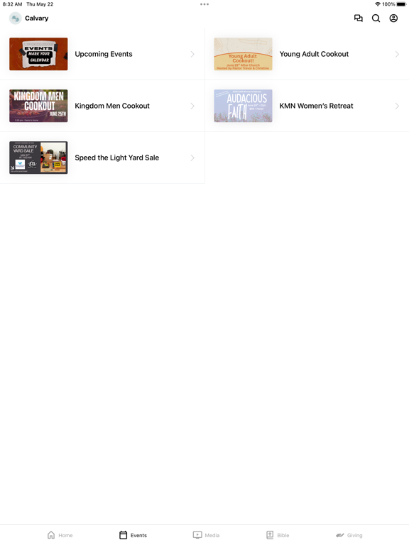 Calvary Connects iPad screenshot 2 - Education app
