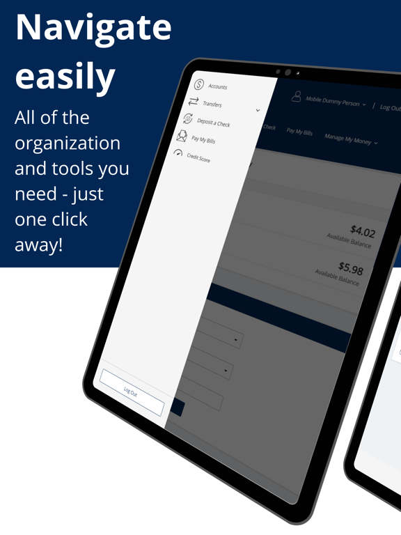 Luso FCU iMobile iPad screenshot 4 - Finance app