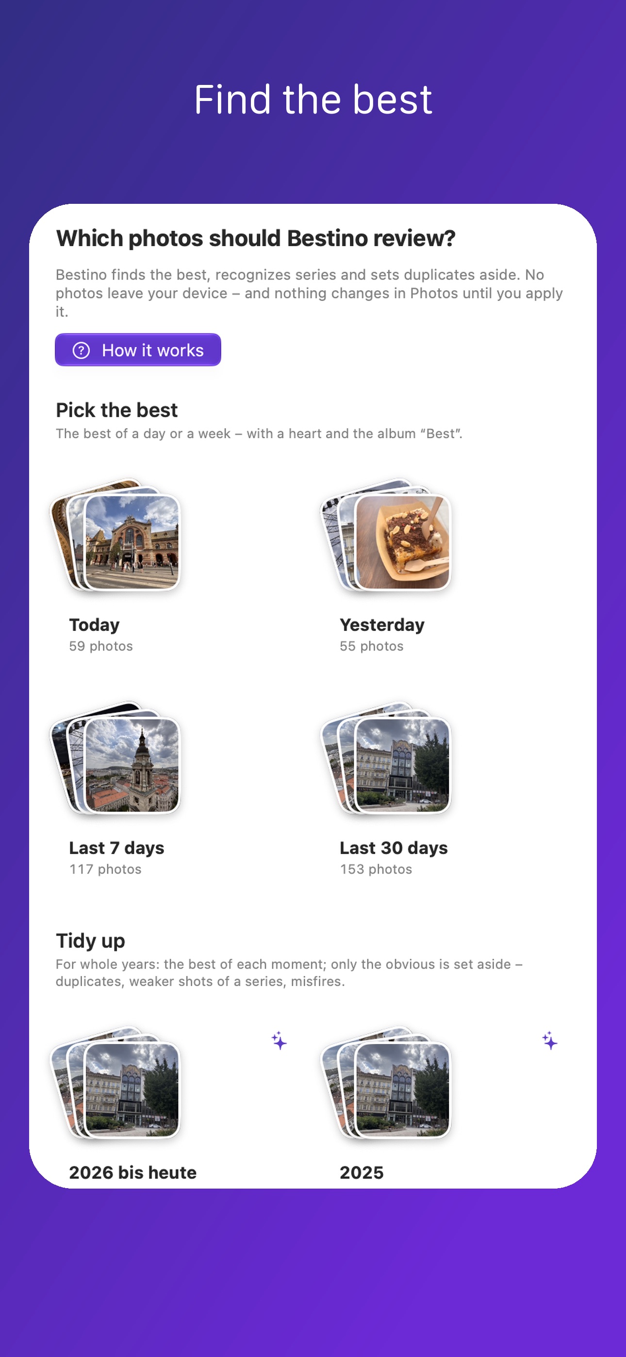 Screenshot 1 of Bestino: Keep Your Best Photos