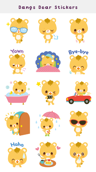 Bangs Bear Stickers Screenshot