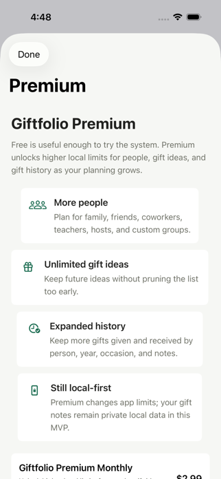 Giftfolio: Gift Planner Screenshot 6 of 6