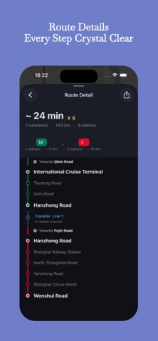 Shanghai Metro Guide App iPhone screenshot