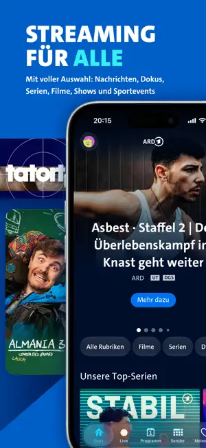 ARD Mediathek iPhone screenshot 1