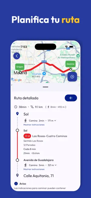 Madrid Metro Bus Cercanias iPhone screenshot 5