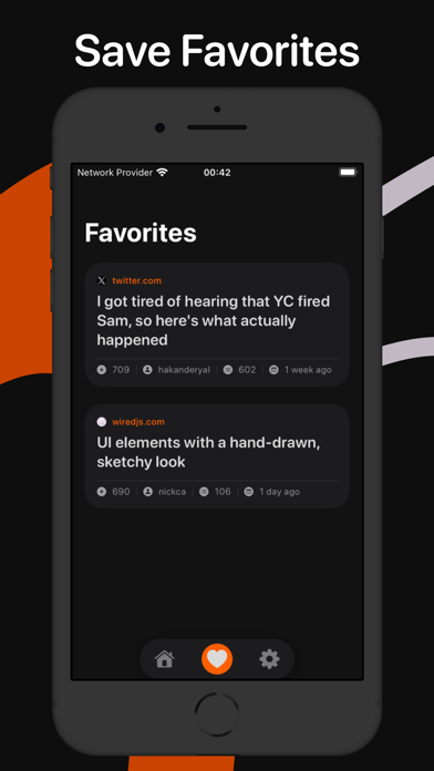 Hacker News Headlines Screenshot