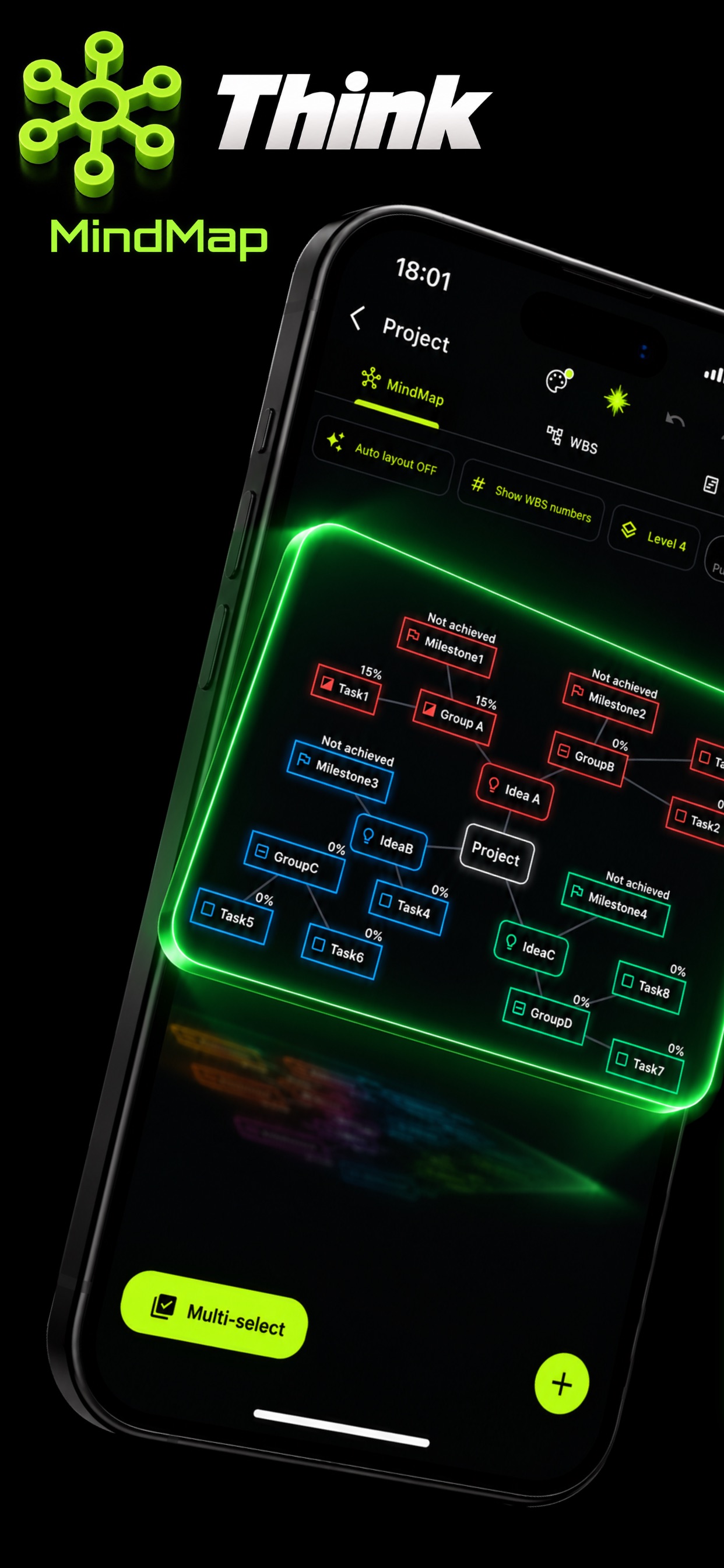 Screenshot 1 of Mind2Plan:Actionable Mind Map