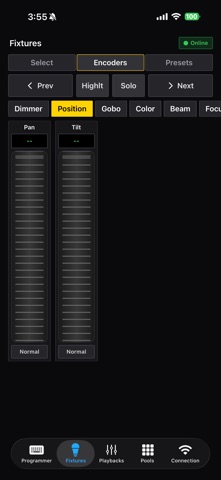 MA3 Remote iPhone screenshot