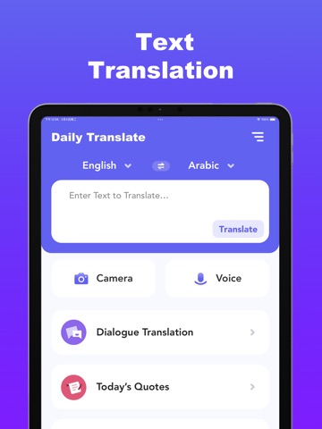 Daily Translate: AI Text Voice iPad screenshot