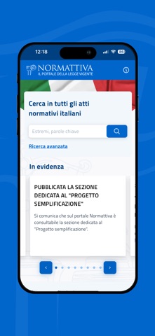 Normattiva iPhone screenshot 1