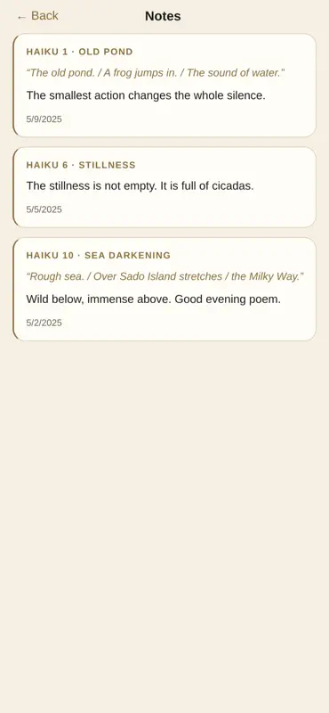 Basho: Haiku Reader screenshot 5 of 6