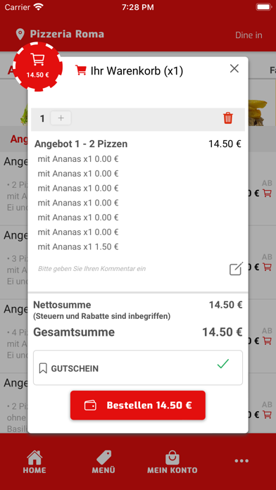 Pizzeria Roma Aachen Screenshot 4 - AppWisp.com Pizzeria Roma Aachen Screenshot 4 - AppWisp.com