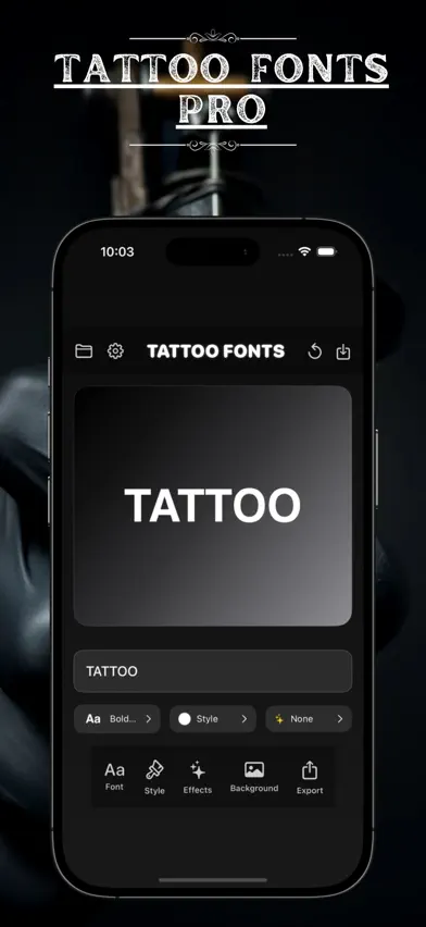 Tattoo Fonts Pro screenshot 1
