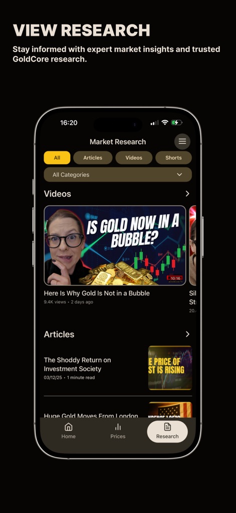 GoldCore - Finance App | MWM