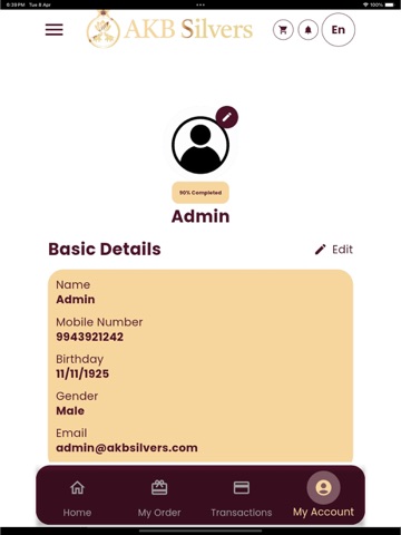App screenshot
