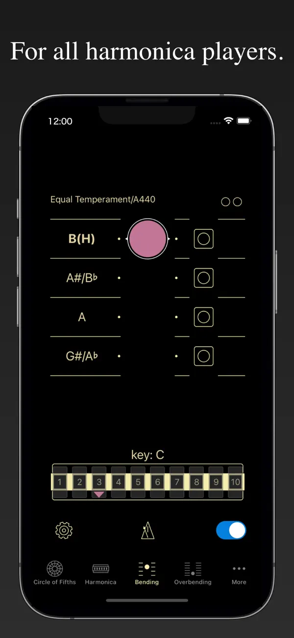 Screenshot #1 pour Harmonica Bending Trainer+