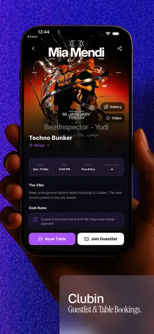 Clubin: Guestlists & Clubs screenshot 2